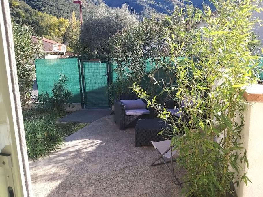 Appartement Rez de jardin cosy avec terrasse fleurie à Arles-sur-Tech Extérieur photo